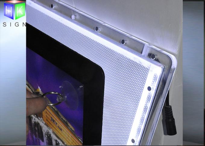 Un Lit magnétique d'intérieur de bord de cadre de l'acrylique LED d'affichage mince latéral de caisson lumineux