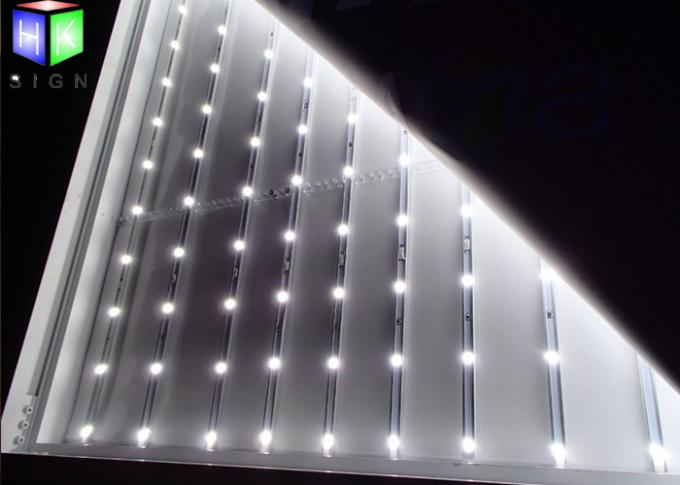 Affichage extérieur Framelss en aluminium de signe de caisson lumineux du tissu LED éclairé à contre-jour 80MM épais