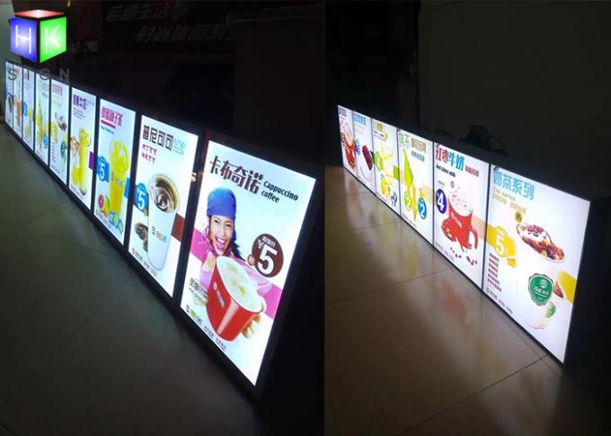 Cadre instantané de signes de menu lumineux par caisson lumineux Frameless de menu de restaurant de Lit de bord