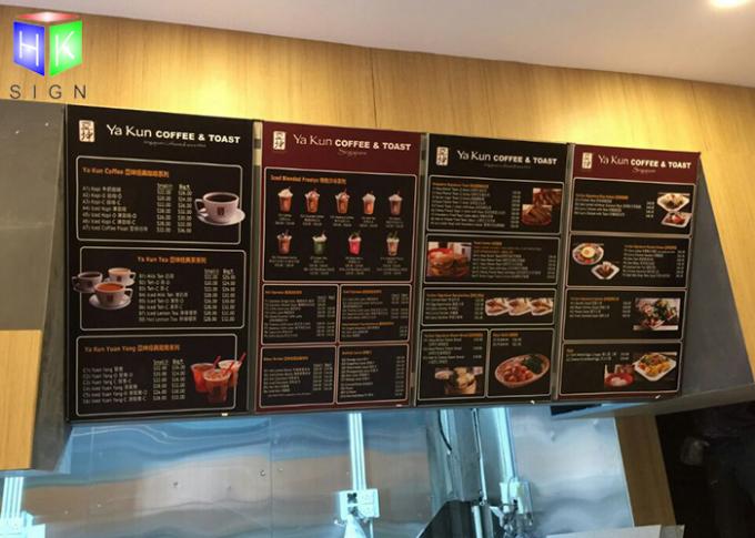 Les boîtes de menu incurvées par restaurant ont allumé la protection de l'environnement de panneau de menu