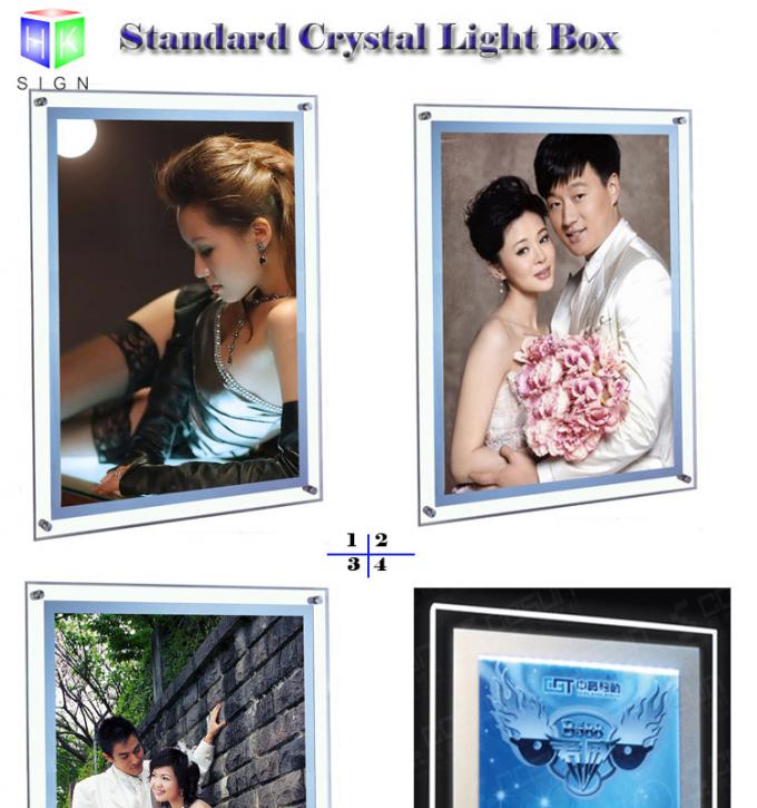 Le cristal d'intérieur acrylique de la publicité a mené le caisson lumineux pour l'affichage de cadre de tableau