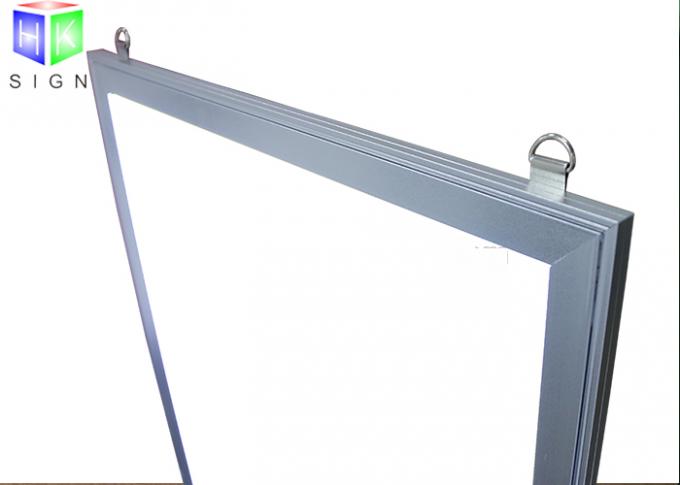 Pouces instantanés menés ouverts faciles de cadre argenté en métal du caisson lumineux 24 x 36 de cadre de charge avant