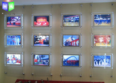 Chine Unités de visualisation en cristal de fenêtre d'agent immobilier de caisson lumineux du cadre LED de photo illuminées fournisseur