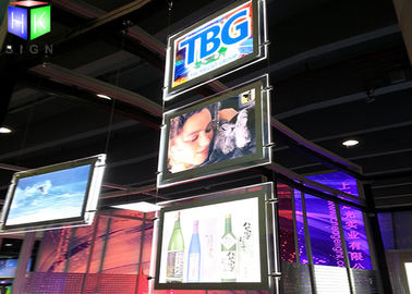 Chine La publicité accrochante de caisson lumineux d'A4 LED de plafond en cristal transparent acrylique de cadre fournisseur