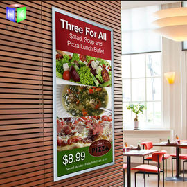 Chine Caisson lumineux mené par cadre argenté de rupture d'acrylique avec l'affichage de menu, la publicité de restaurant fournisseur