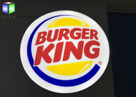 La boîte allumée extérieure de Burger King signe les signes extérieurs rétro-éclairés et ronds de Lightbox