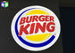 La boîte allumée extérieure de Burger King signe les signes extérieurs rétro-éclairés et ronds de Lightbox fournisseur